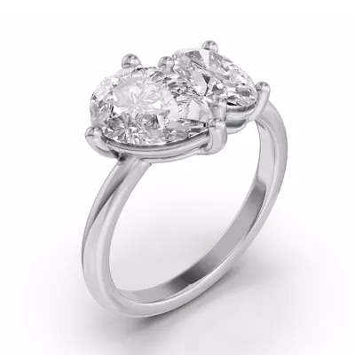 Toi Et Moi Oval & Pear Lab Diamond Ring (3.00 ct. tw.)