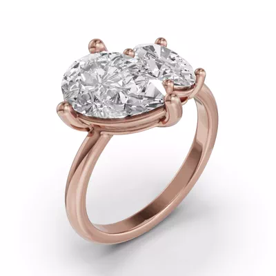 Toi Et Moi Oval & Pear Lab Diamond Ring (4.00 ct. tw.)