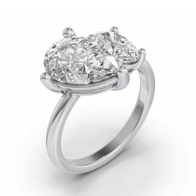 Toi Et Moi Oval & Pear Lab Diamond Ring (4.00 ct. tw.)