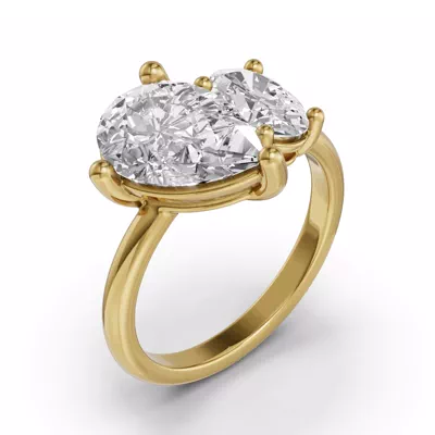 Toi Et Moi Oval & Pear Lab Diamond Ring (4.00 ct. tw.)