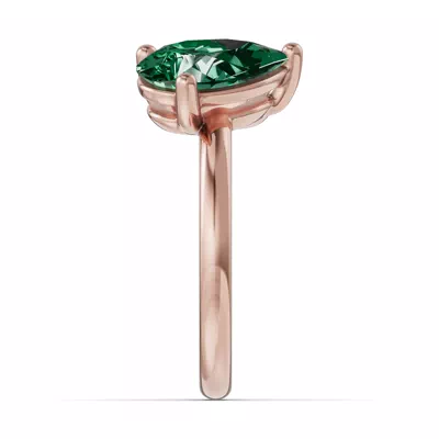 Toi Et Moi Oval Lab Diamond & Pear Emerald Ring (5.00 ct. tw.)
