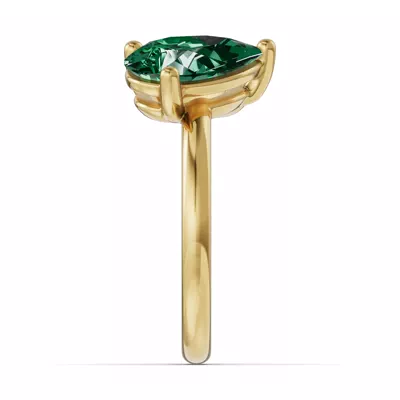 Toi Et Moi Oval Lab Diamond & Pear Emerald Ring (5.00 ct. tw.)