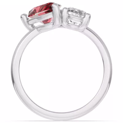 Toi Et Moi Oval Lab Diamond & Pear Ruby Ring (5.00 ct. tw.)