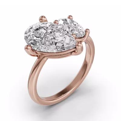 Toi Et Moi Oval & Pear Lab Diamond Ring (5.00 ct. tw.)