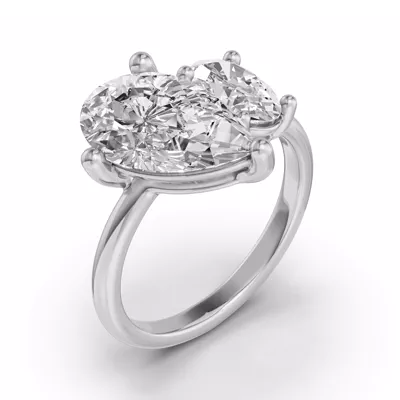Toi Et Moi Oval & Pear Lab Diamond Ring (5.00 ct. tw.)