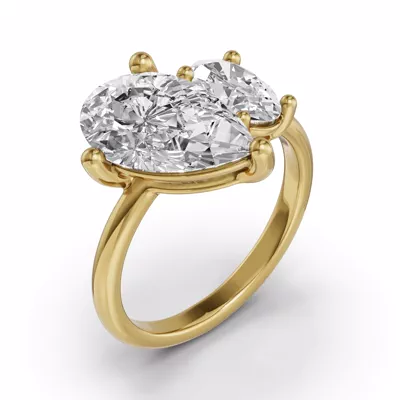 Toi Et Moi Oval & Pear Lab Diamond Ring (5.00 ct. tw.)