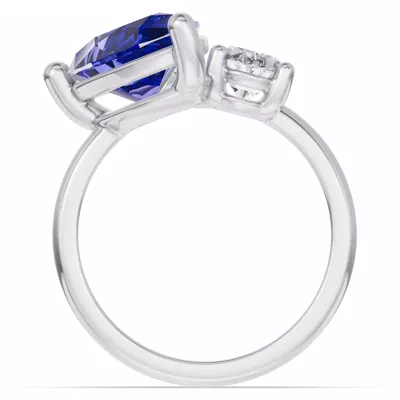 Toi Et Moi Oval Lab Diamond & Pear Sapphire Ring (6.00 ct. tw.)