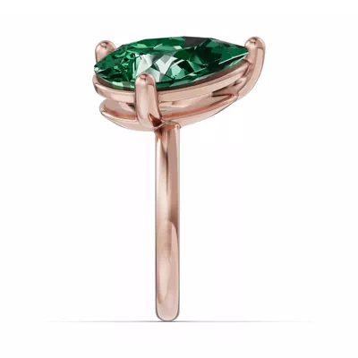 Toi Et Moi Oval Lab Diamond & Pear Emerald Ring (6.00 ct. tw.)