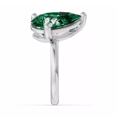 Toi Et Moi Oval Lab Diamond & Pear Emerald Ring (6.00 ct. tw.)