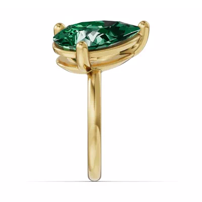 Toi Et Moi Oval Lab Diamond & Pear Emerald Ring (6.00 ct. tw.)