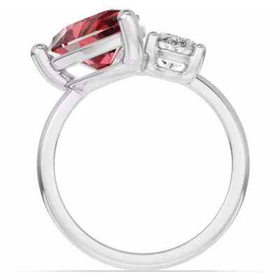 Toi Et Moi Oval Lab Diamond & Pear Ruby Ring (6.00 ct. tw.)