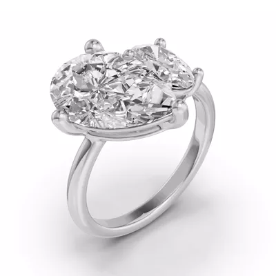 Toi Et Moi Oval & Pear Lab Diamond Ring (6.00 ct. tw.)