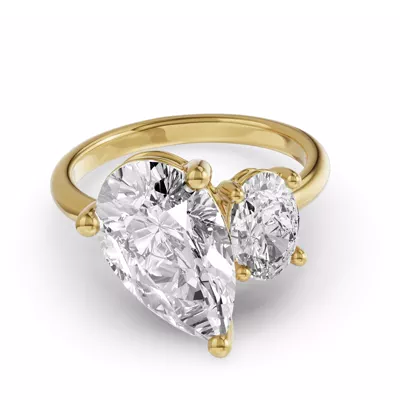 Toi Et Moi Oval & Pear Lab Diamond Ring (6.00 ct. tw.)