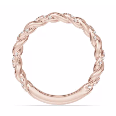 Torza Twisted Pavé Band