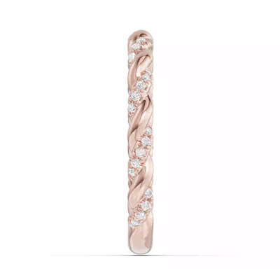 Torza Twisted Pavé Band