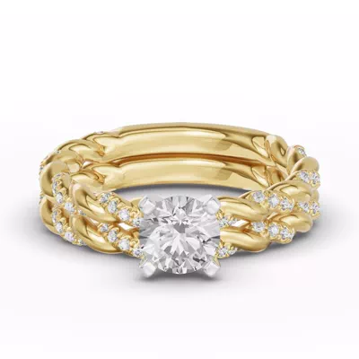 Torza Twisted Pavé Band