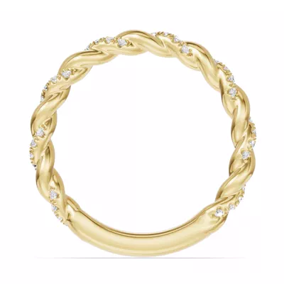 Torza Twisted Pavé Band