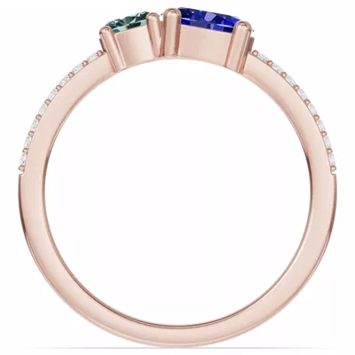 Toi Et Moi Deux Bleu Pavé Ring