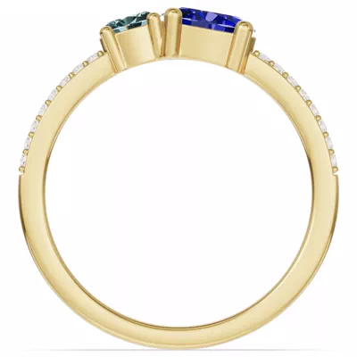 Toi Et Moi Deux Bleu Pavé Ring
