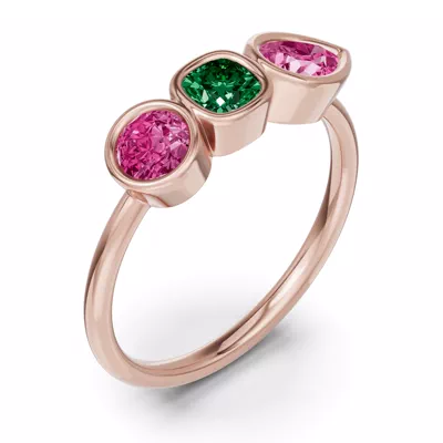 Rosavira Bezel Three-Stone Ring