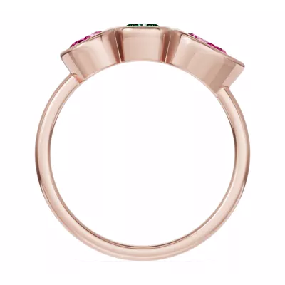 Rosavira Bezel Three-Stone Ring