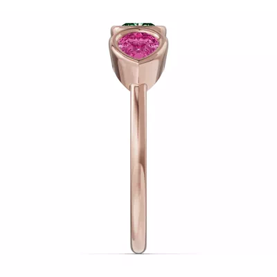 Rosavira Bezel Three-Stone Ring