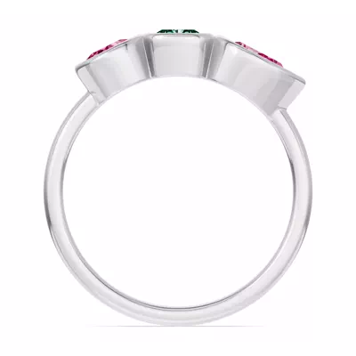 Rosavira Bezel Three-Stone Ring