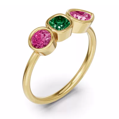 Rosavira Bezel Three-Stone Ring