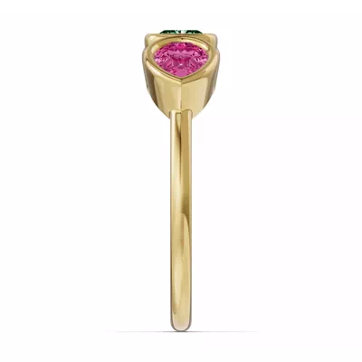 Rosavira Bezel Three-Stone Ring
