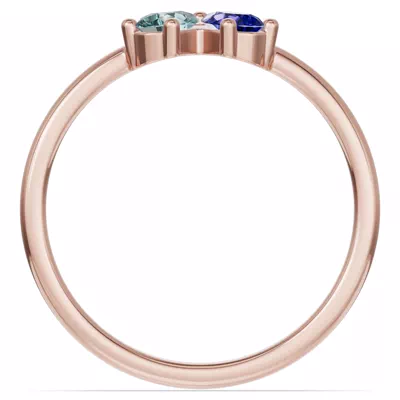 Toi Et Moi Deux Bleu Pear Ring