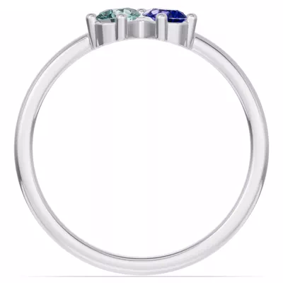 Toi Et Moi Deux Bleu Pear Ring