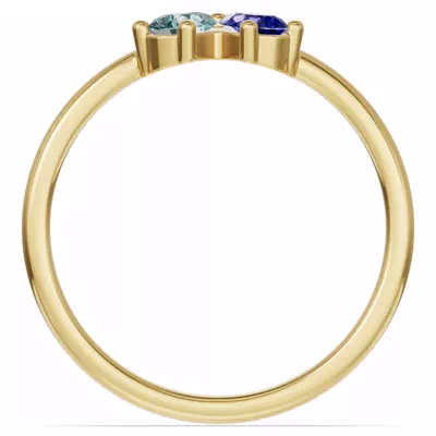 Toi Et Moi Deux Bleu Pear Ring