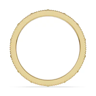 Emerald Baguette & Diamond Double Row Eternity Band