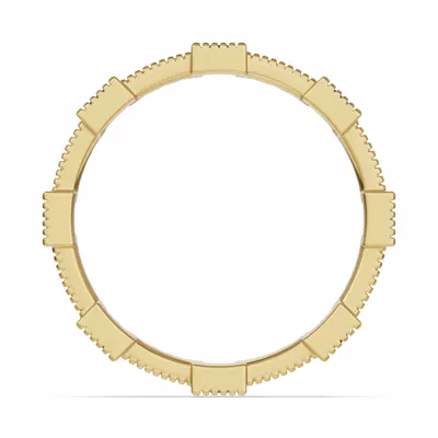 Sapphire & Diamond Milgrain Eternity Band