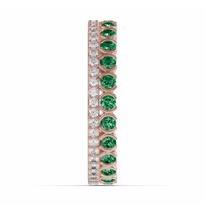 Emerald & Diamond XO Eternity Ring