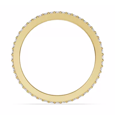 Emerald & Lab Diamond XO Eternity Ring