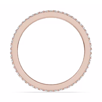 Sapphire & Lab Diamond Double Row Eternity Ring