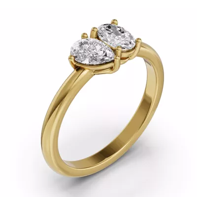 Toi Et Moi Oval & Pear Lab Diamond Ring (1.00 ct. tw.)