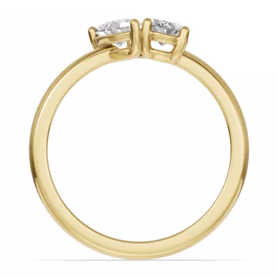 Toi Et Moi Oval & Pear Lab Diamond Ring (1.00 ct. tw.)