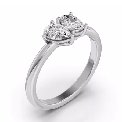 Toi Et Moi Oval & Pear Lab Diamond Ring (1.00 ct. tw.)