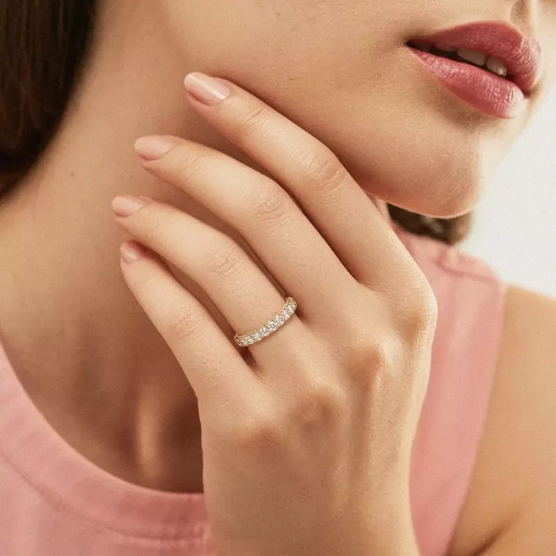 14K White Gold Shared Prong Lab Eternity Band (3.00ct. tw.)