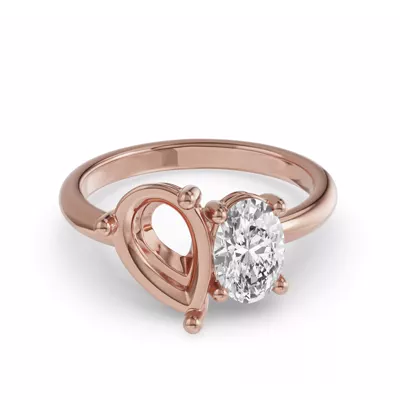 Toi Et Moi Customizable Oval Lab Diamond Ring (Starts at 1.00 ct. tw.)