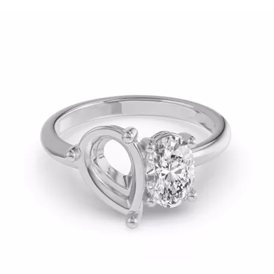 Toi Et Moi Customizable Oval Lab Diamond Ring (Starts at 1.00 ct. tw.)