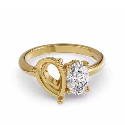 Toi Et Moi Customizable Oval Lab Diamond Ring (Starts at 1.00 ct. tw.)
