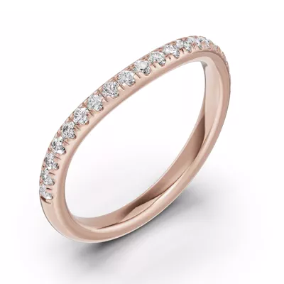 Classic Contoured Pavé Lab Band