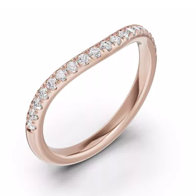 Classic Curved Pavé Band