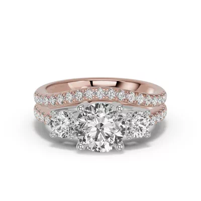 Classic Curved Pavé Band