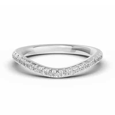 Classic Curved Pavé Lab Band