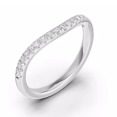 Classic Curved Pavé Lab Band