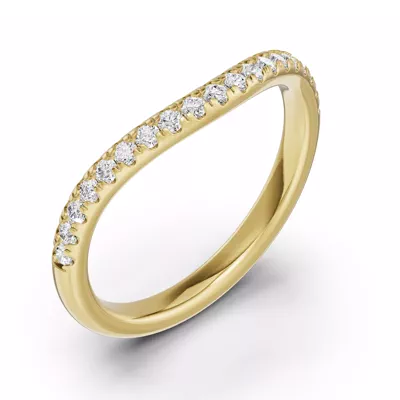 Classic Curved Pavé Lab Band